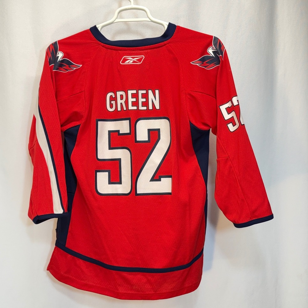 Washington Capitals Mike Green 52 Reebok Jersey Youth Large XL Red NHL‎ Hockey